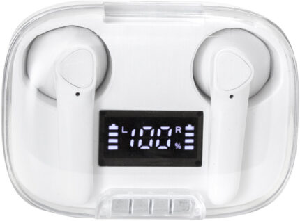 Auriculares inalámbricos con estuche transparente